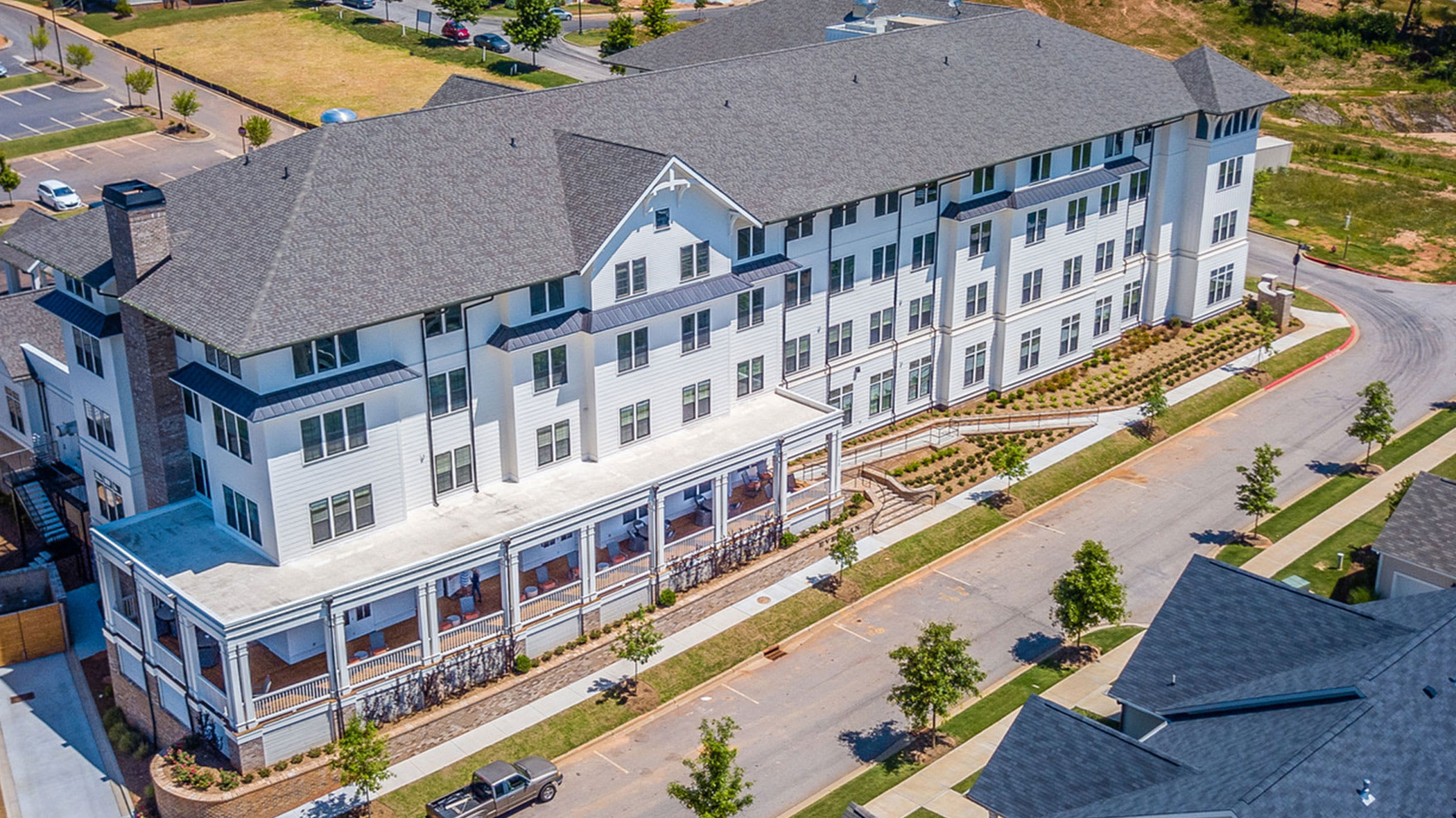 Everlan of Clemson aerial view of community