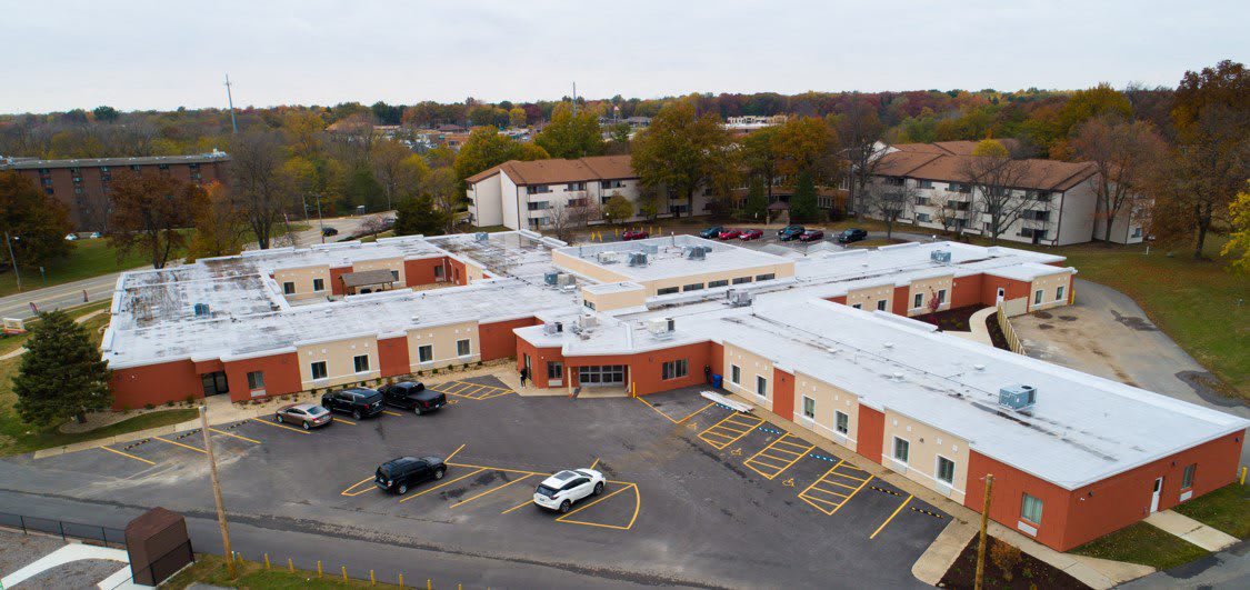 Carriage Crossing Decatur aerial view of community