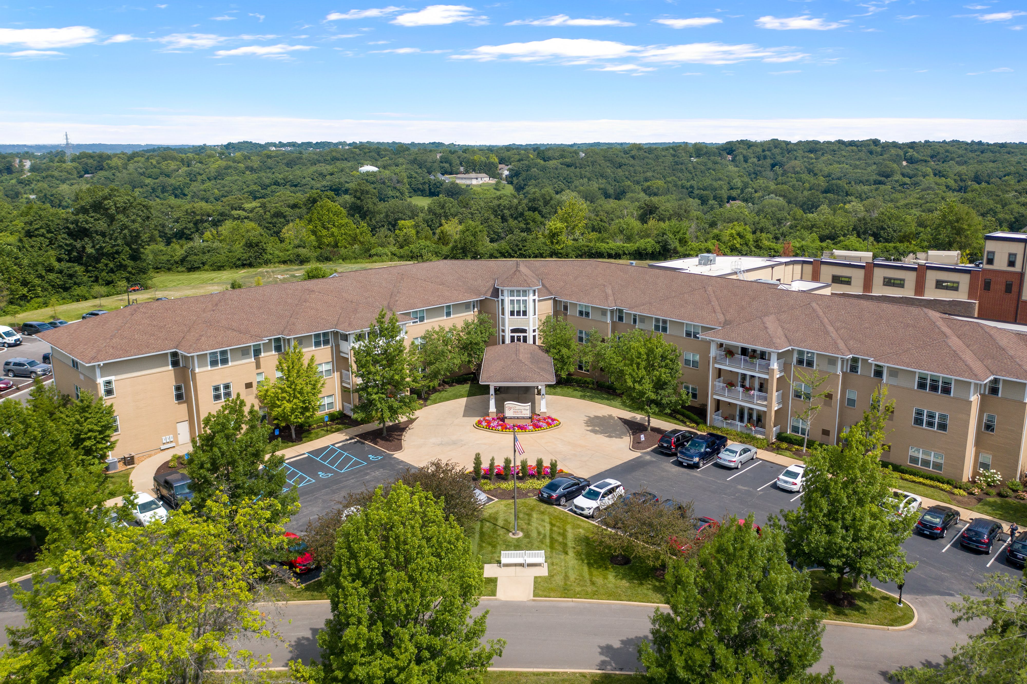 Friendship Village Sunset Hills aerial view of community