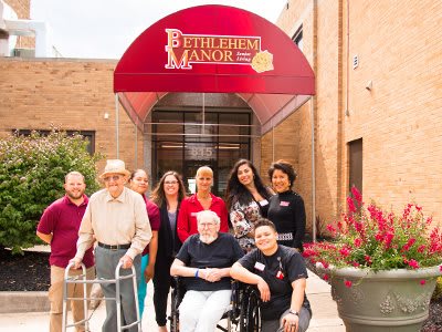 Bethlehem Manor Senior Living outdoor common area