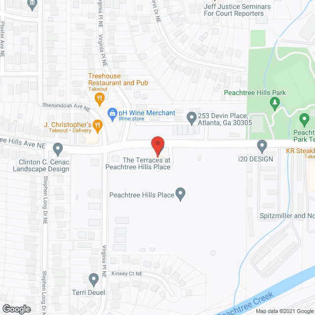 Peachtree Hills Place in google map