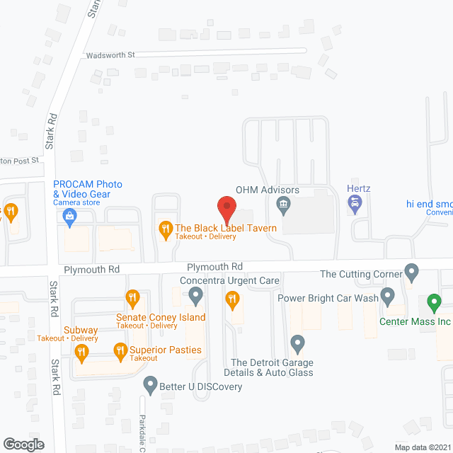 Livonia Comfort in google map