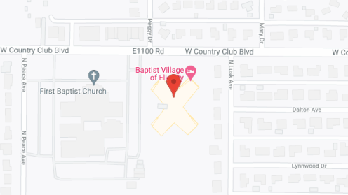 Map of the neighborhood around The Neighborhoods at Baptist Village of Elk City