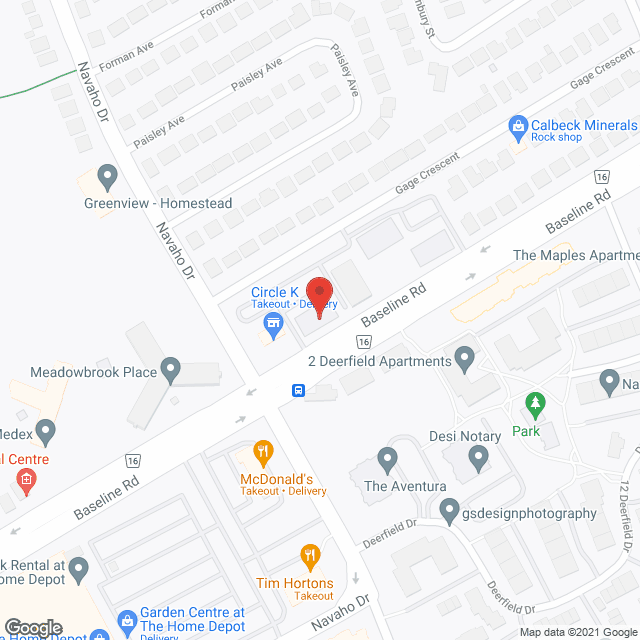 1815 Baseline in google map