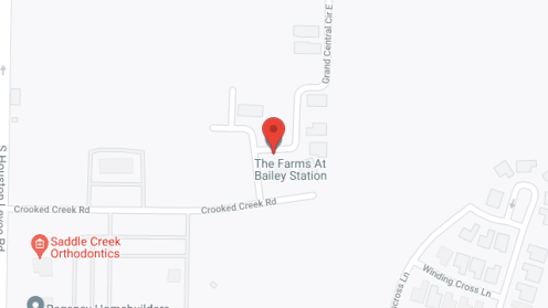 Map of the neighborhood around The Jordan River Health Campus at The Farms of Bailey Station