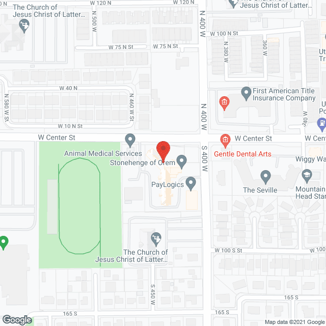 Stonehenge of Orem in google map