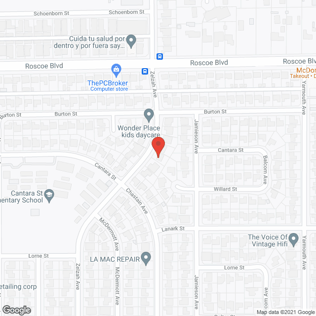 Zelzah Home Care in google map