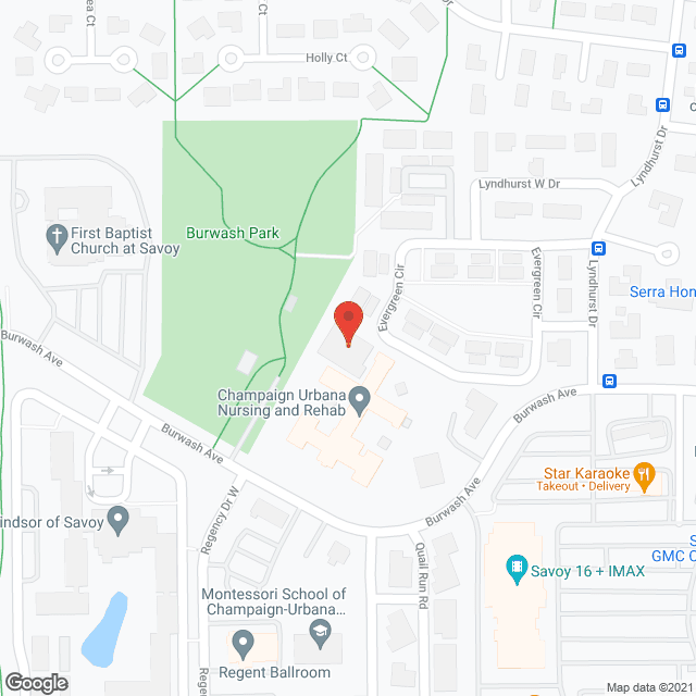 Champaign Urbana Regional Rehab Center in google map