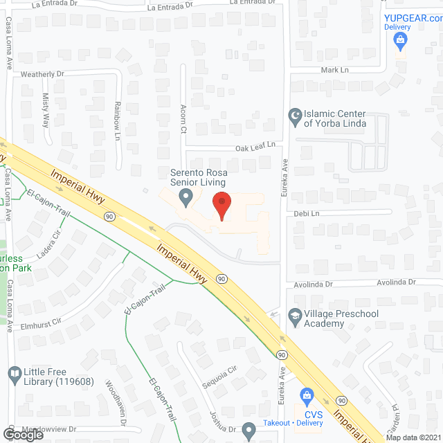 Emeritus at Yorba Linda- SNF in google map