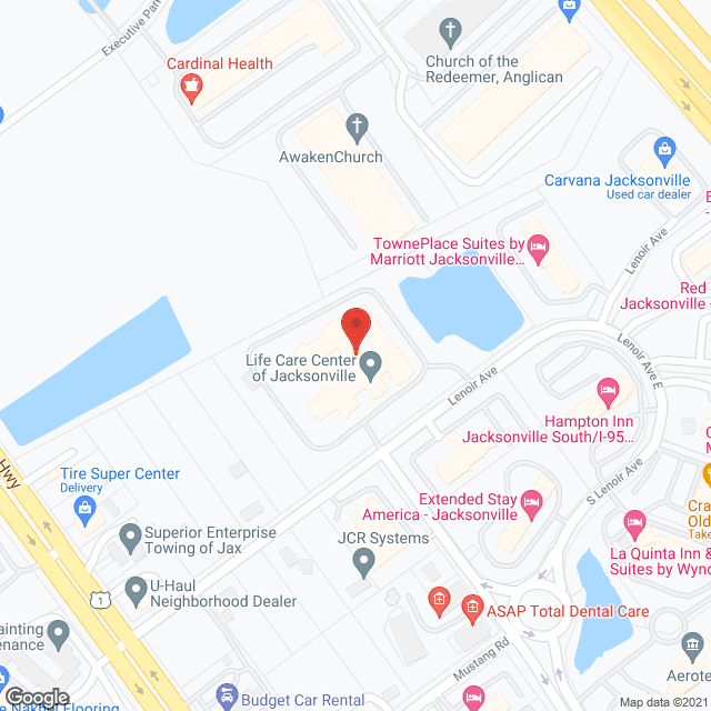 LIFE CARE CENTER OF JACKSONVILLE in google map