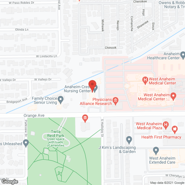 Anaheim Crest Nursing Center in google map