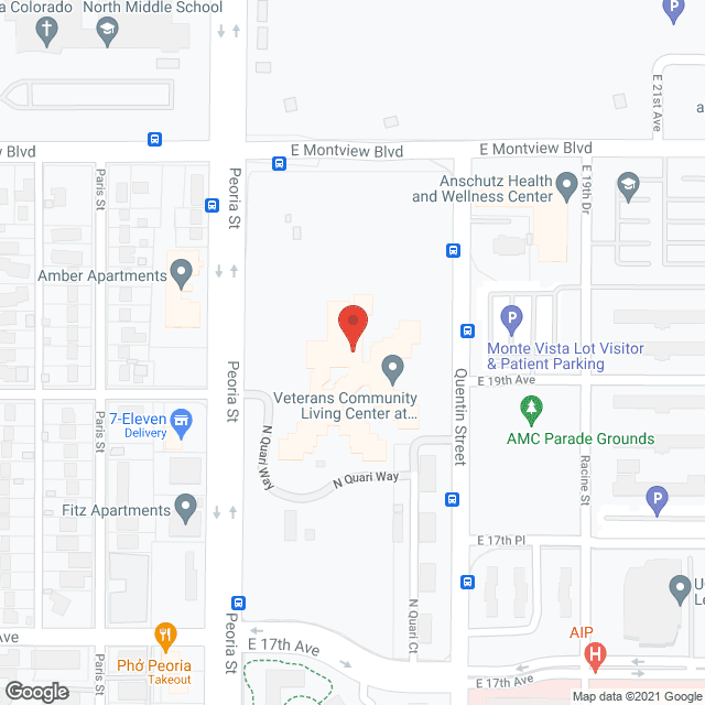 Veterans Community Living Center at Fitzsimons in google map