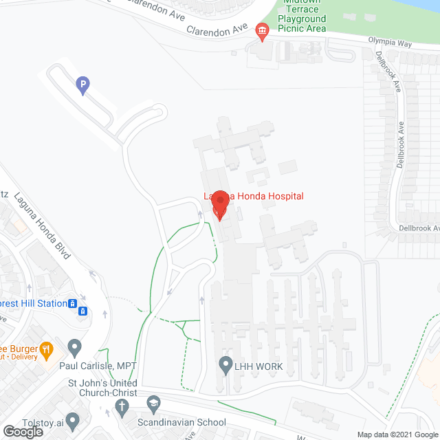 Laguna Honda Hospital in google map