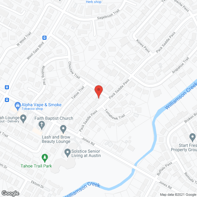 Triple Oaks in google map