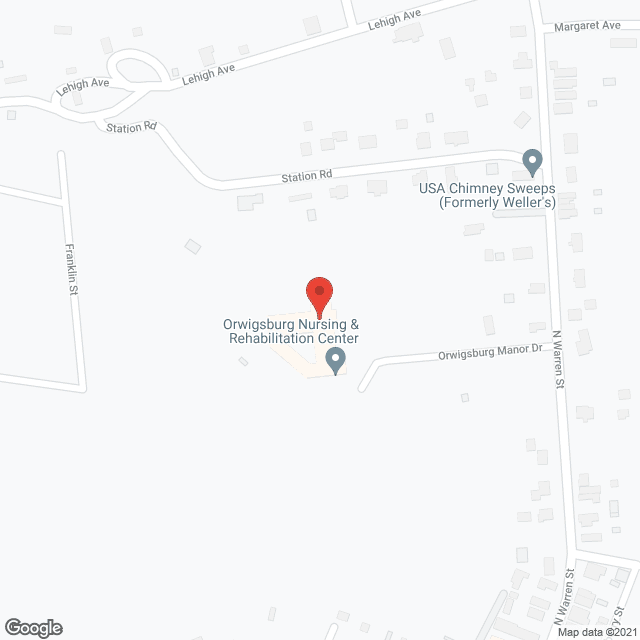Orwigsburg Center in google map