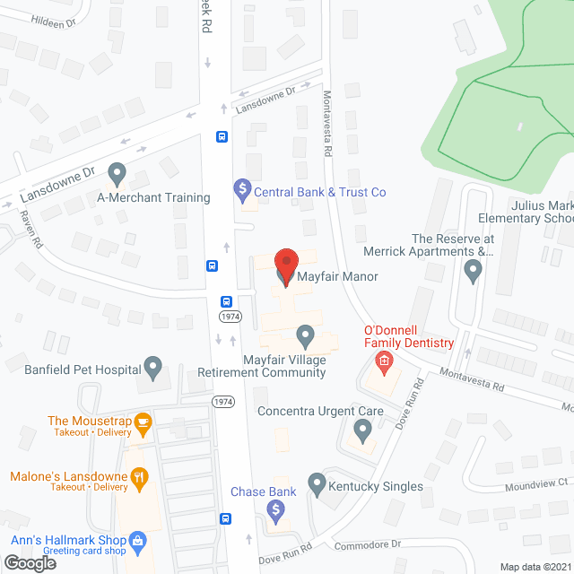 Mayfair Manor in google map