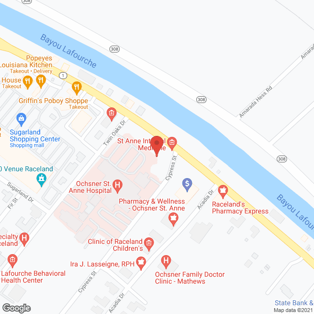 St Anne Rehab Hospital in google map