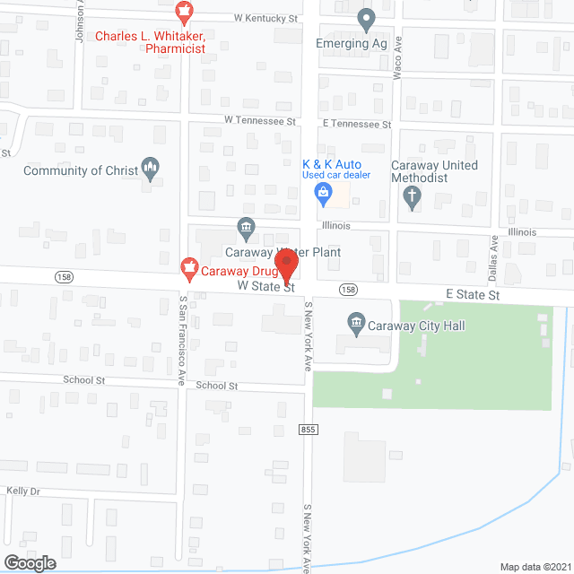 Caraway Nursing Ctr in google map