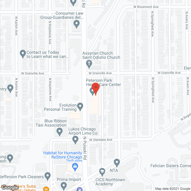 Peterson Park Health Care Ctr in google map