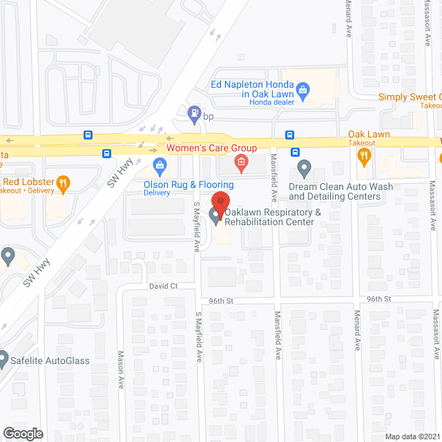 Oak Lawn Respiratory and Rehab in google map