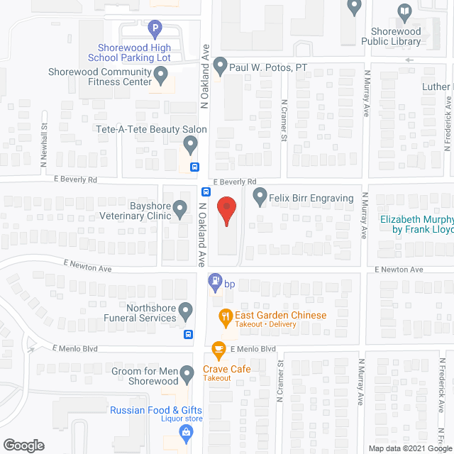 Beverly Healthcare Shorewood in google map