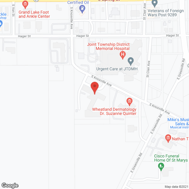 Golden Living Center Valley in google map