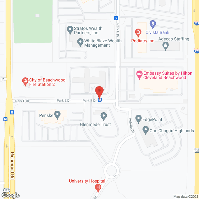 Park East Care and Rehabilitation Center in google map