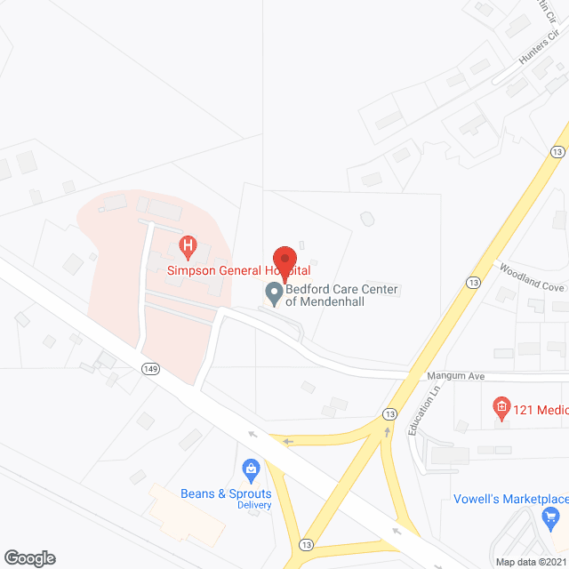 Conva-Rest of Mendenhall in google map