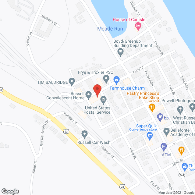 Russell Convalescent Home in google map
