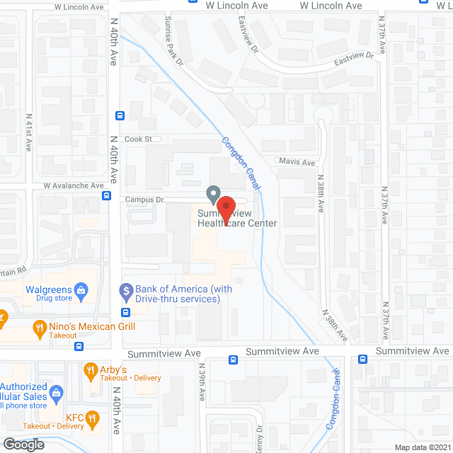 Summitview Healthcare Ctr in google map