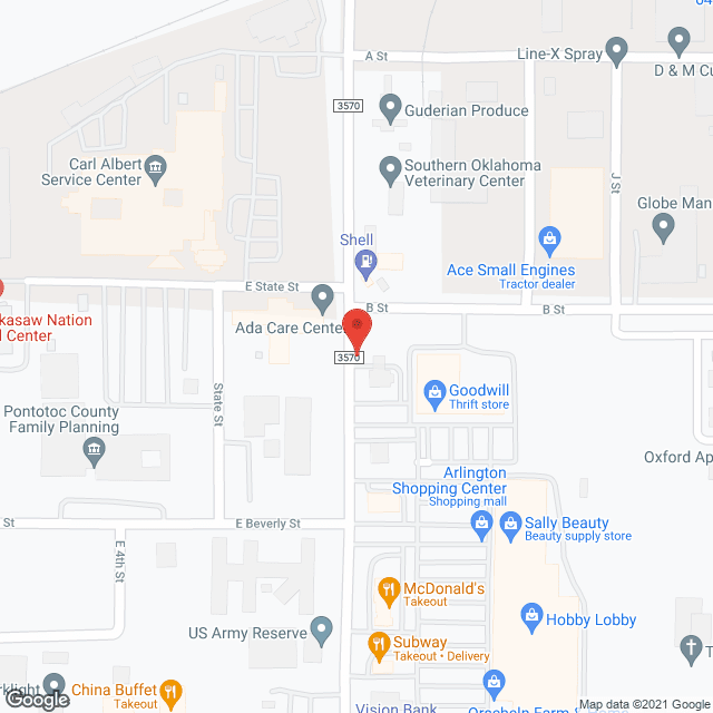 Ada Retirement & Care Ctr in google map