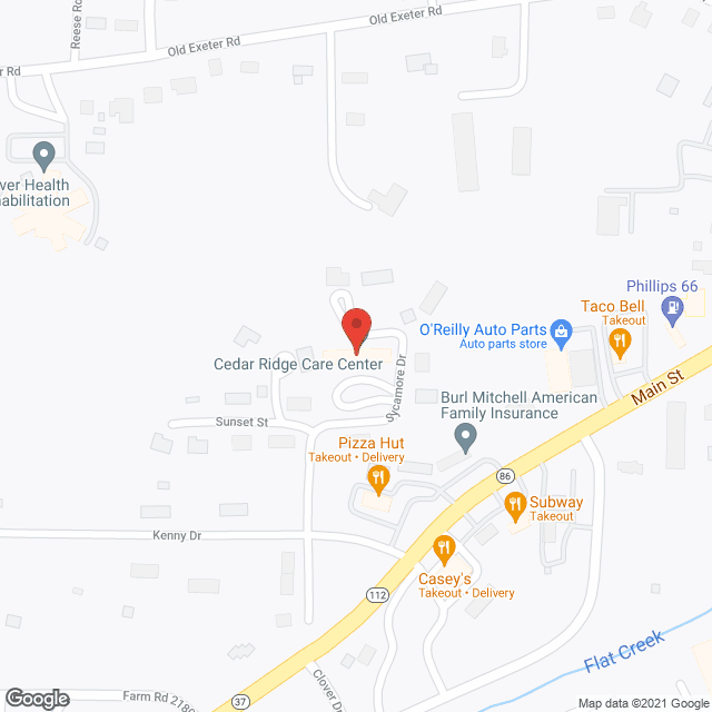 Cedar Ridge Care Ctr in google map