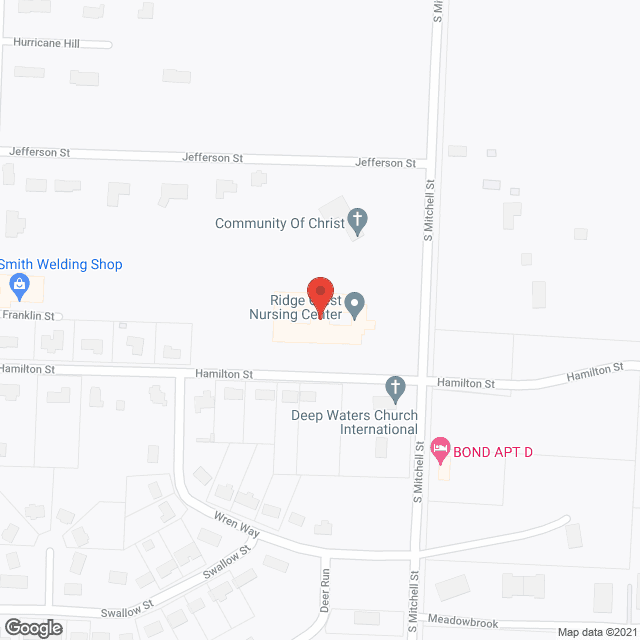 Ridge Crest Nursing Ctr in google map