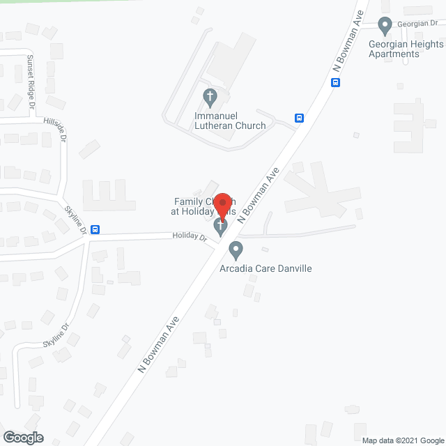 Danville Care Ctr in google map