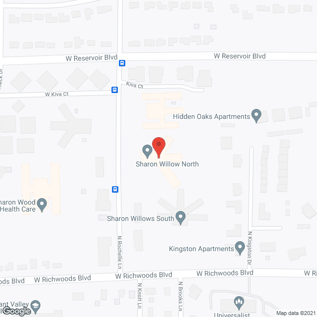 Sharon Health Care Facilities-Willow North in google map