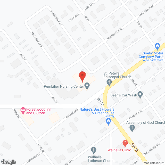 Pembilier Nursing Ctr in google map