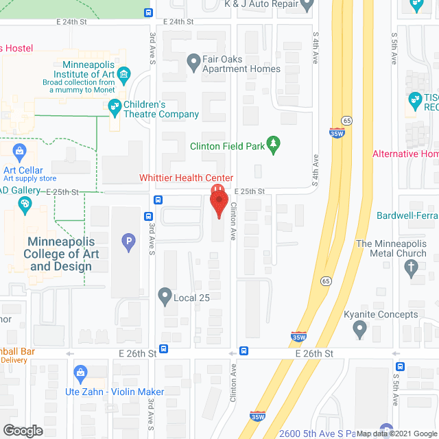 Whittier Health Ctr in google map