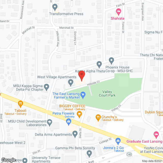 East Lansing Recreation Care in google map