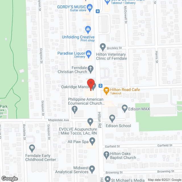 Oakridge in google map