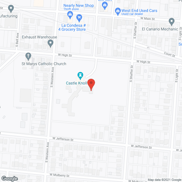 Ohio Pythian Home in google map