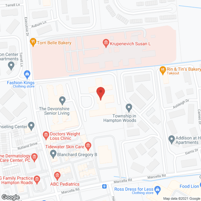 Sentara Nursing Ctr-Hampton in google map