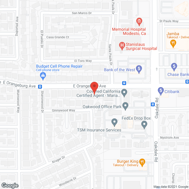 Modesto Manor Care Home in google map