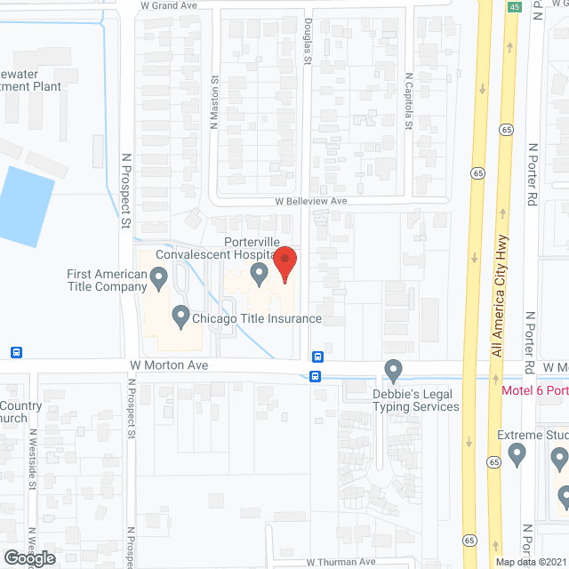 Porterville Convalescent Hosp in google map