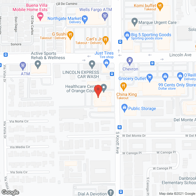 Knott Avenue Care Ctr in google map