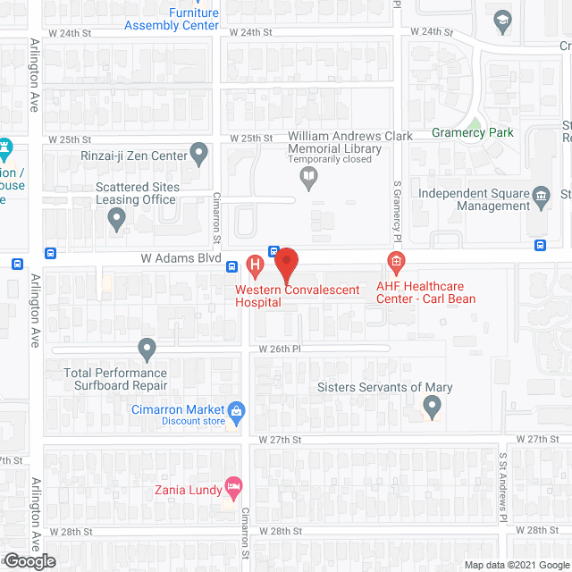 Western Convalescent Hospital in google map