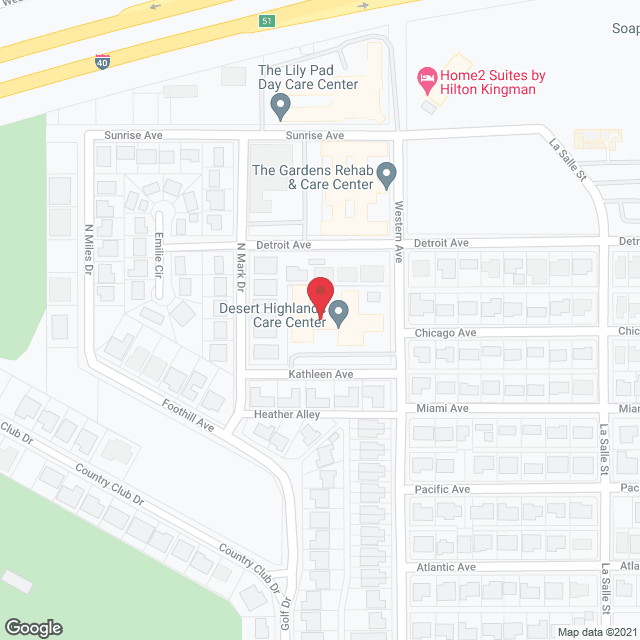 Desert Highlands Care Center in google map