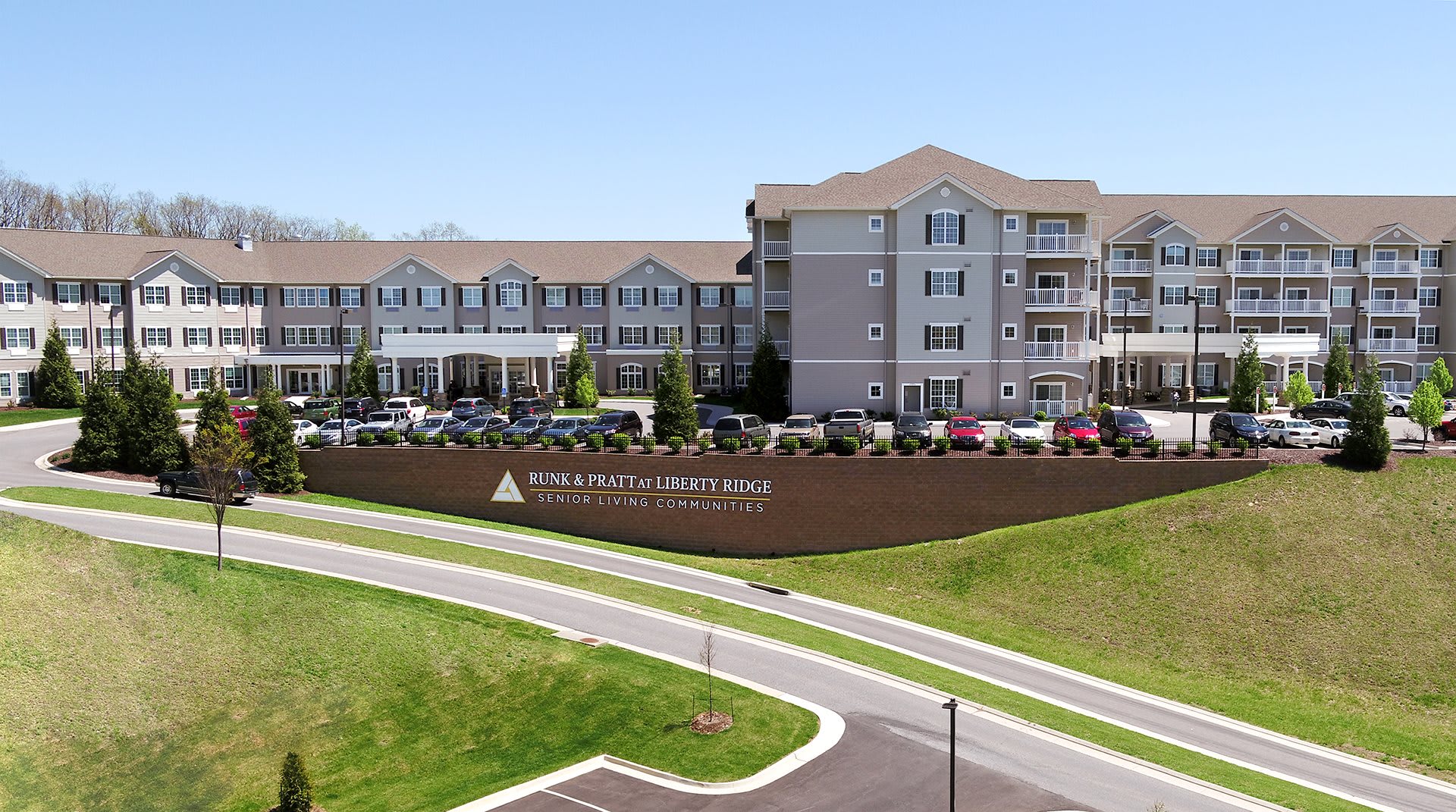 Runk and Pratt at Liberty Ridge aerial view of community