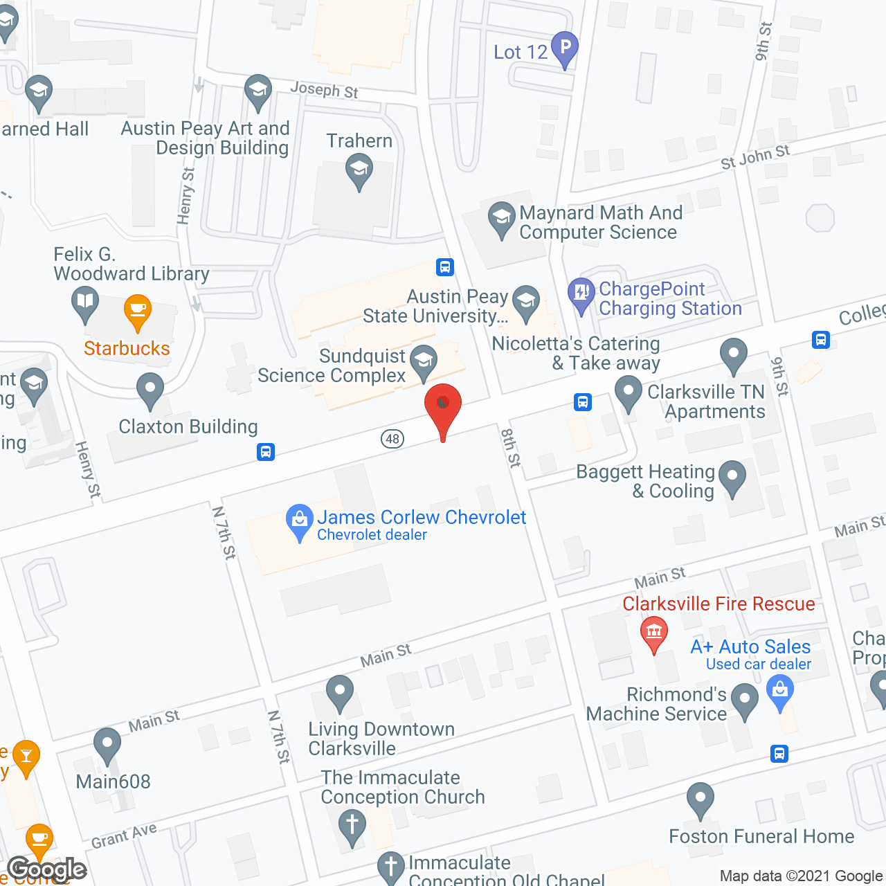 Arcadia Senior Living Clarksville in google map