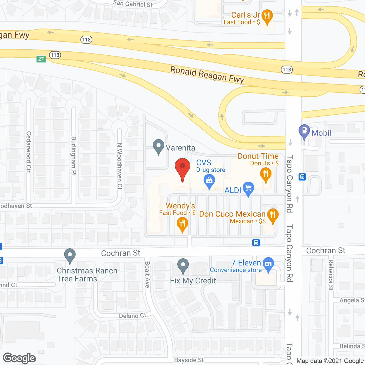 Varenita Simi Valley in google map