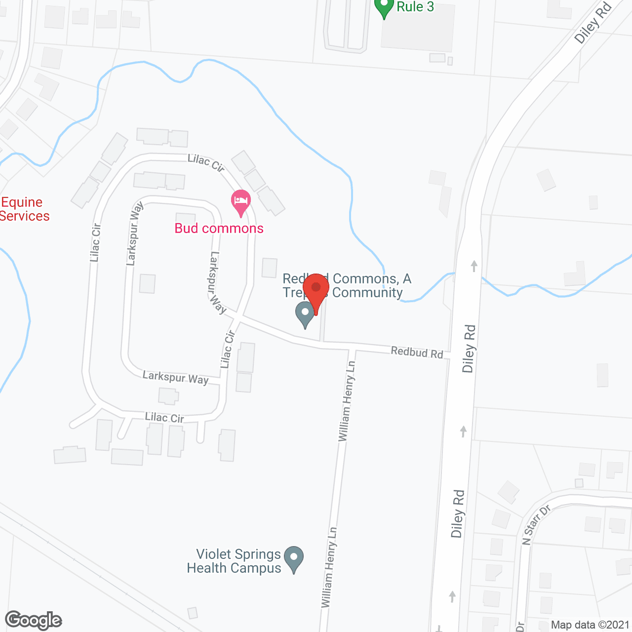 Redbud Commons in google map